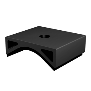 Adapter (Puck) for Corrugated Iron Roof, with EPDM, Black Anodized EZ-AD-C43 BA